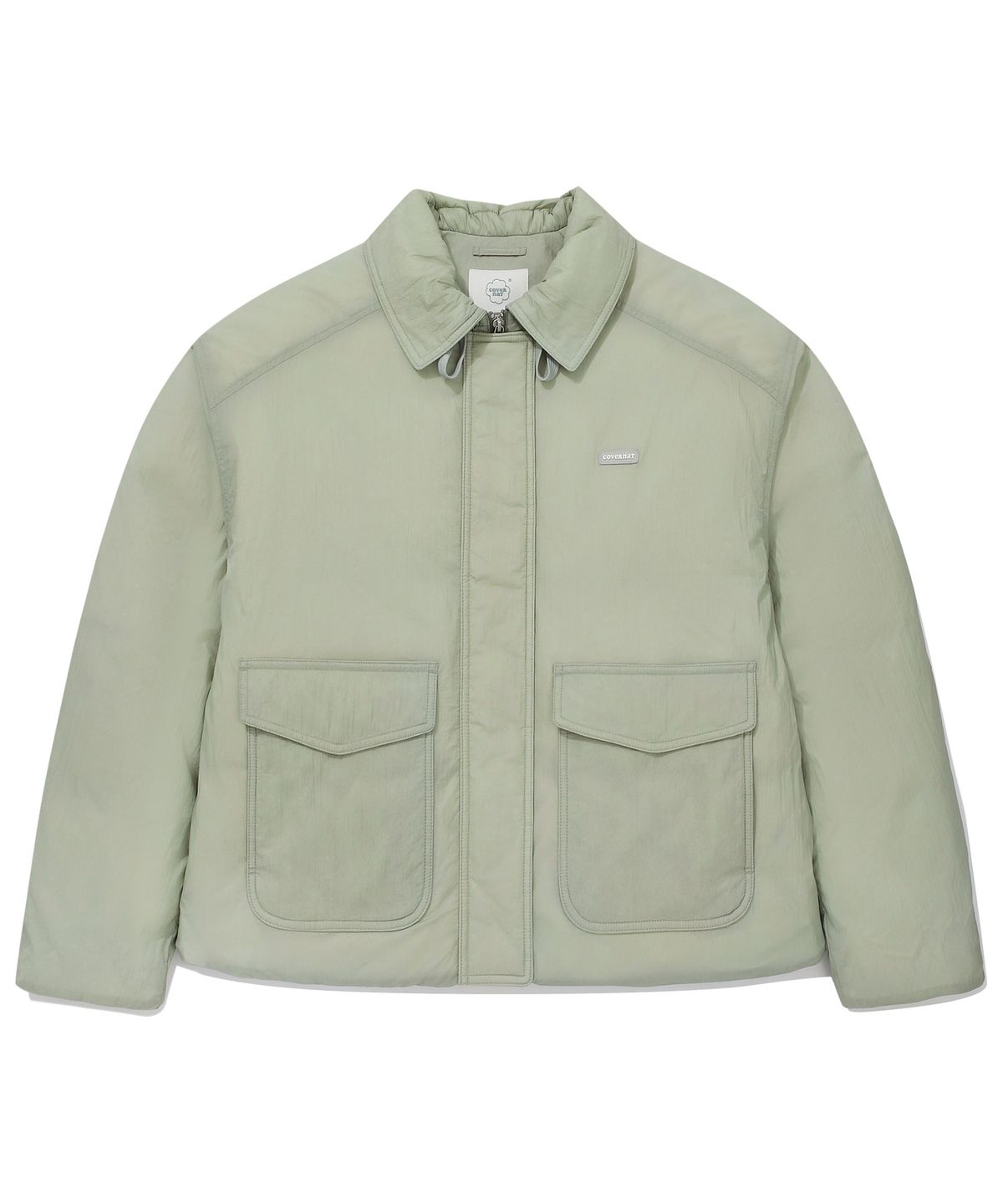 커버낫 우먼(COVERNAT WOMAN) RDS 우먼 논퀼팅 셔링 카라 다운 Sage Green