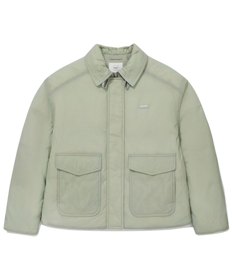 RDS 우먼 논퀼팅 셔링 카라 다운 Sage Green