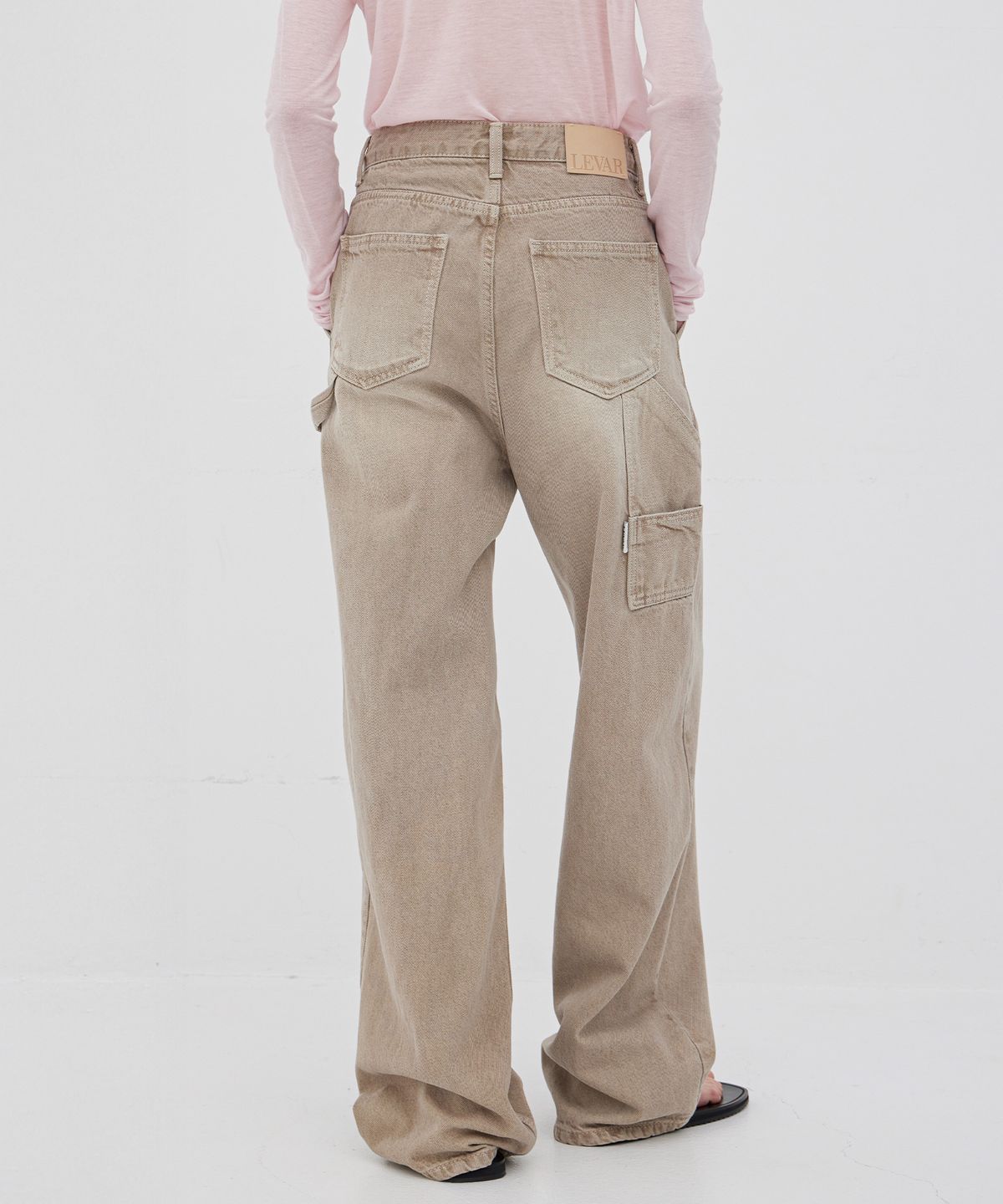 르바(LEVAR) Relaxed Carpenter Denim - Sand Beige