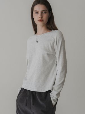 Raglan sleeve t-shirt (melange gray)