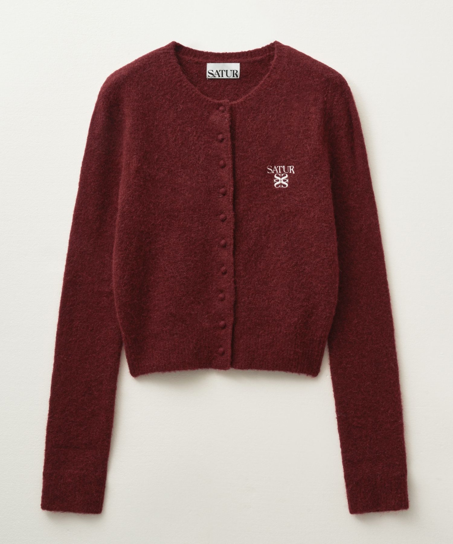 トップス SATUR / Alpaca Crew Neck Knit Cardigan MUSINSA | SATUR (W) Alpaca Crew Neck Knit Cardigan Red