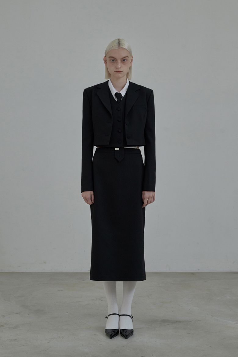 Hourglass Long Skirt - Black