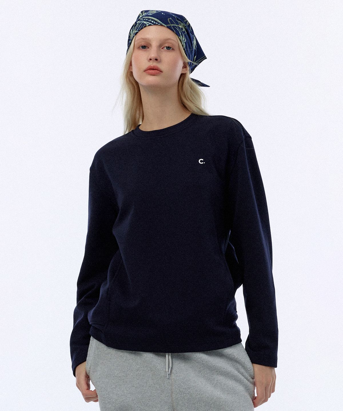 클로브(CLOVE) [24FW clove] Long-Sleeve T-Shirt (Navy)