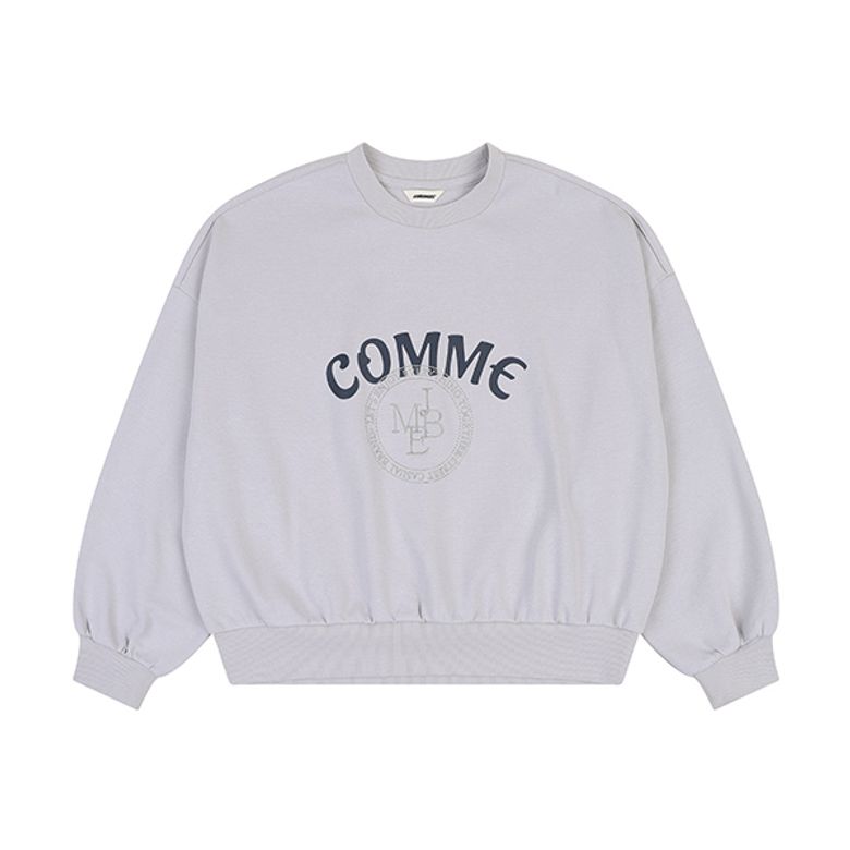여성)COMME 드롭숄더 오버핏 맨투맨_AO3WTS654-LG