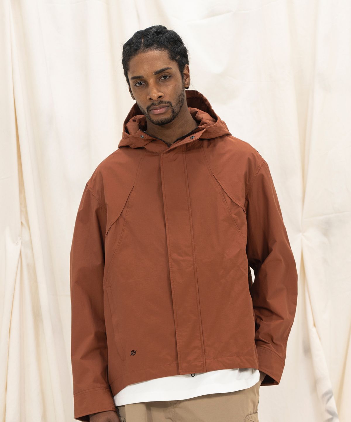 칼라파타르(KALAPATTHAR) Nylon RIB Flash Line Jacket - BRICK