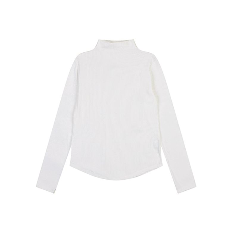 여성)골지 목폴라 티셔츠_BO3WTS655-WH