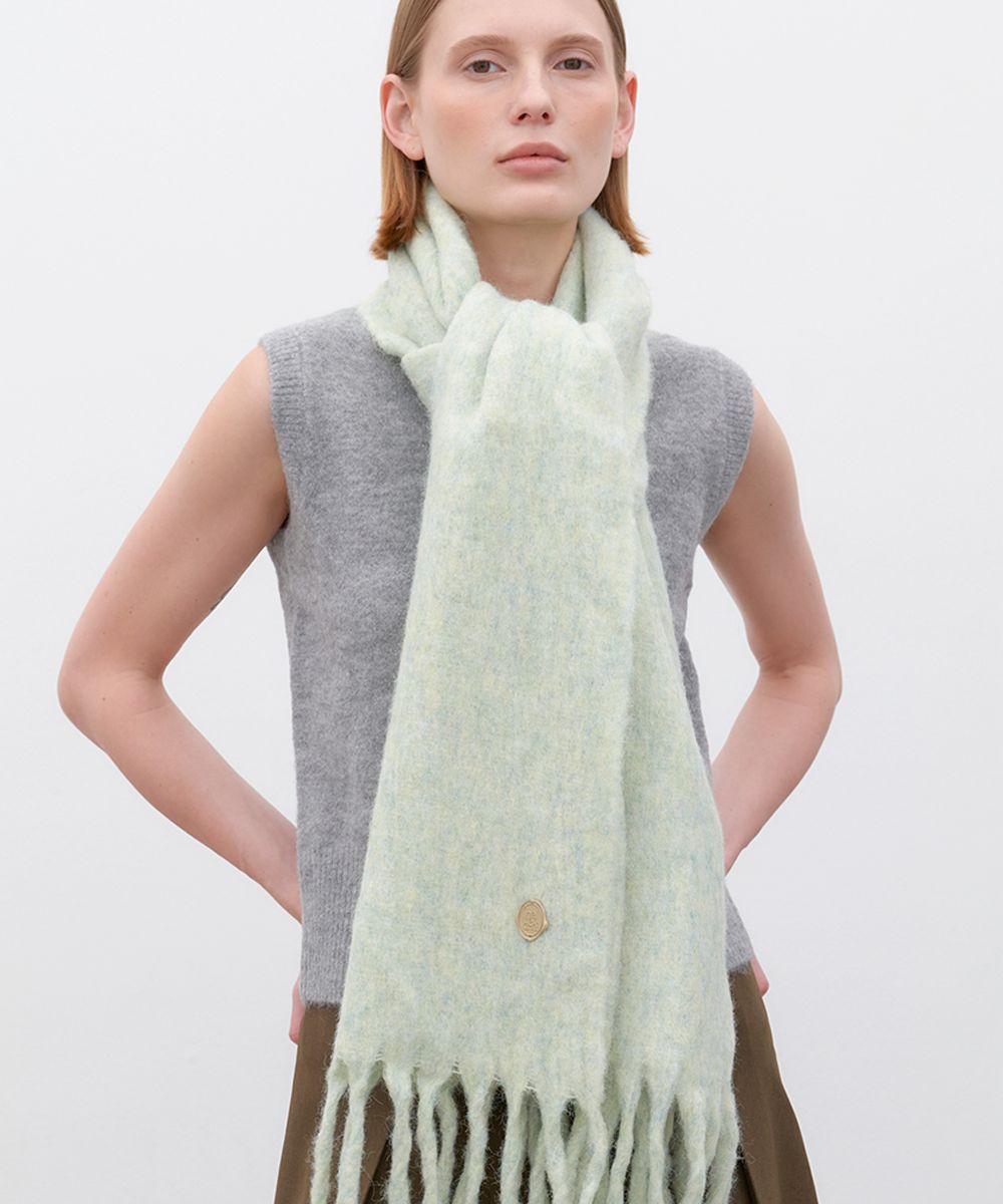 heavy wool color muffler (M036_light green)