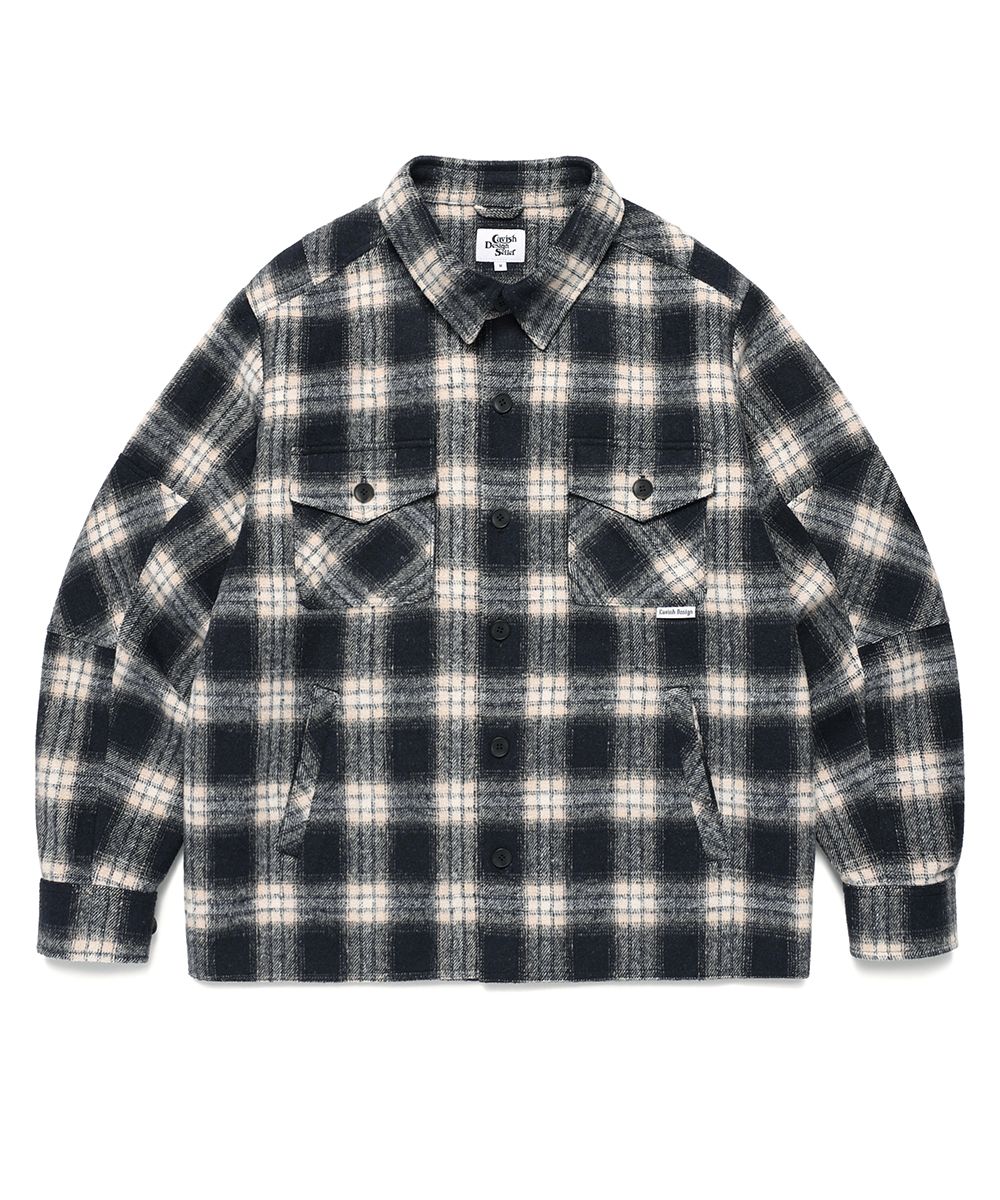 CAVISH ♥CHECK SHIRT JACKET/追跡付 MUSINSA | CAVISH CHECK SHIRT JACKET NAVY(CV2EFUW320A)