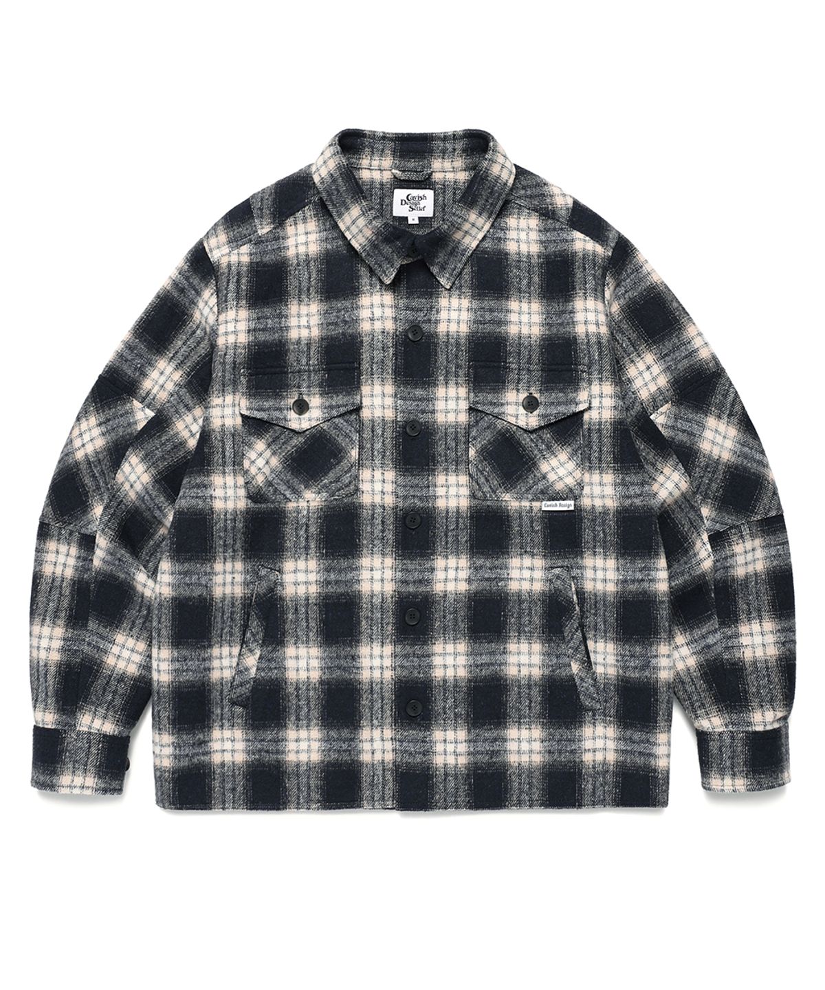 카비시(CAVISH) CHECK SHIRT JACKET NAVY(CV2EFUW320A)
