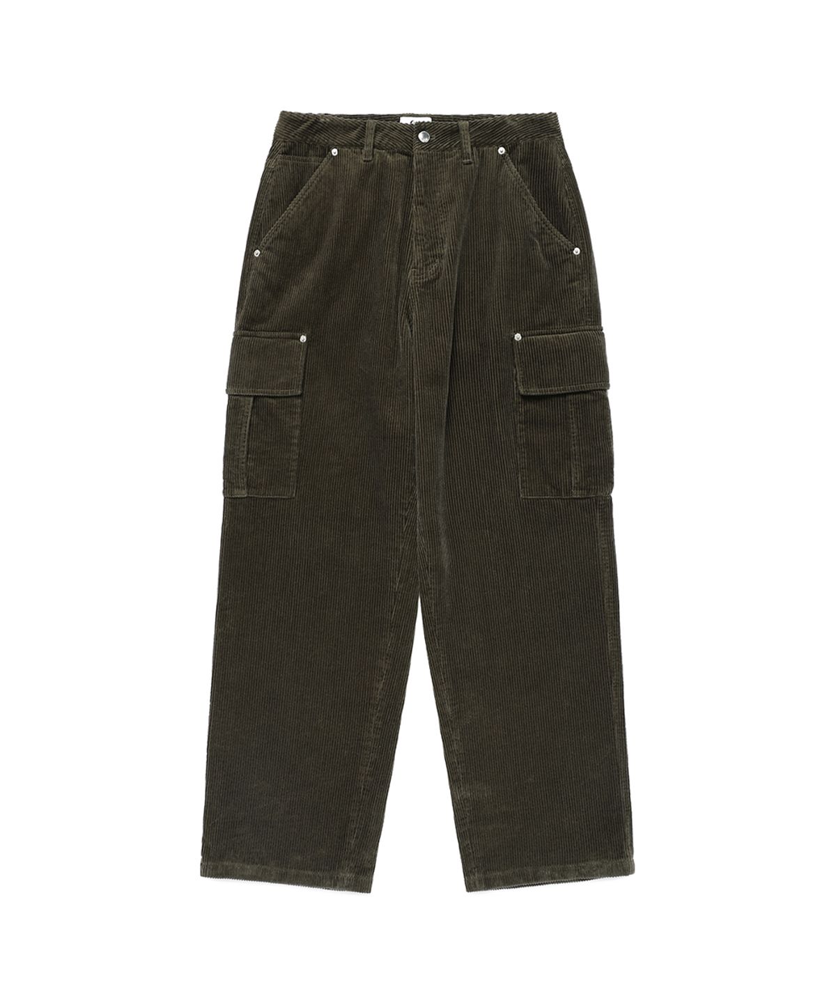 카비시(CAVISH) CORDUROY WASHED CARGO PANTS OLIVE(CV2EFUPA10A)