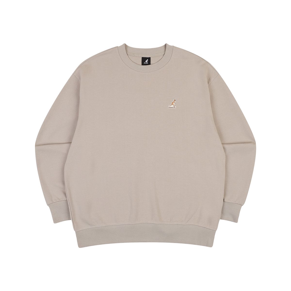 캉골(KANGOL) 로고 패치 스웨트셔츠 1760 베이지