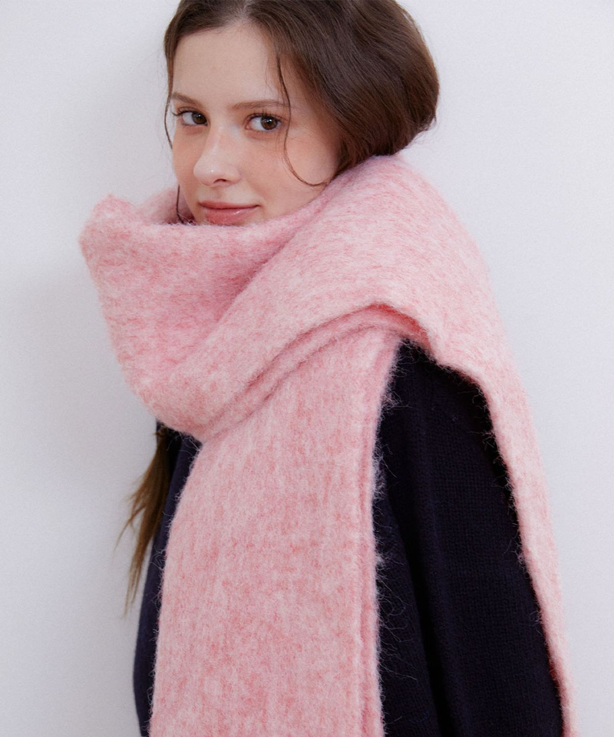 할렌(HALDEN) heavy wool color muffler (M036_light red)