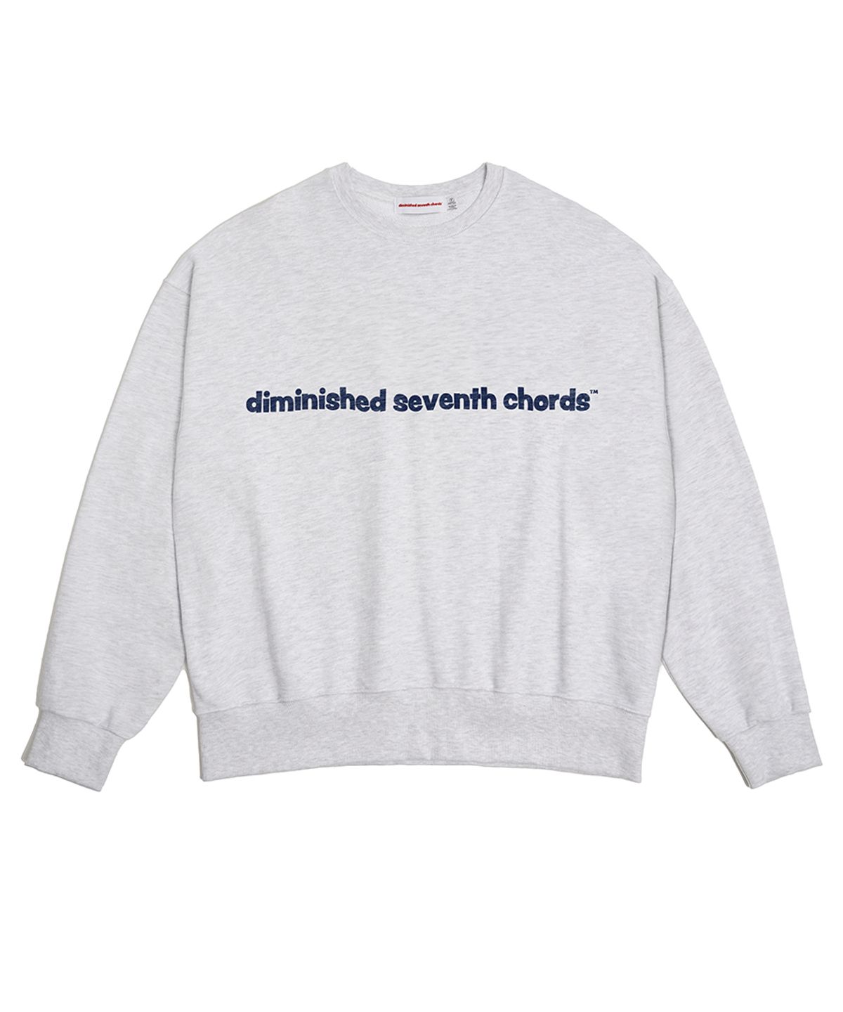 디미니쉬드 세븐스 코즈(DIMINISHED SEVENTH CHORDS) 디스크 시크니쳐 로고 스웻셔츠(라이트멜란지)
