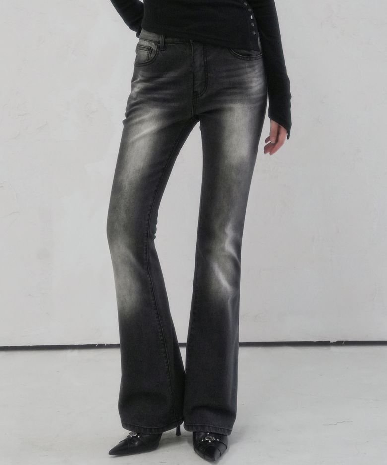 Deau Bootscut Denim Pants BLACK