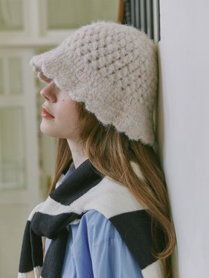 믹스 크로셰 햇 (핑크 솔트)