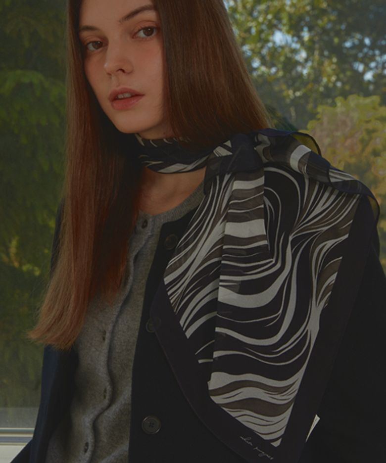 [기프트박스]_CRESELLE CHIFFON SILK SCARF_3COLOR