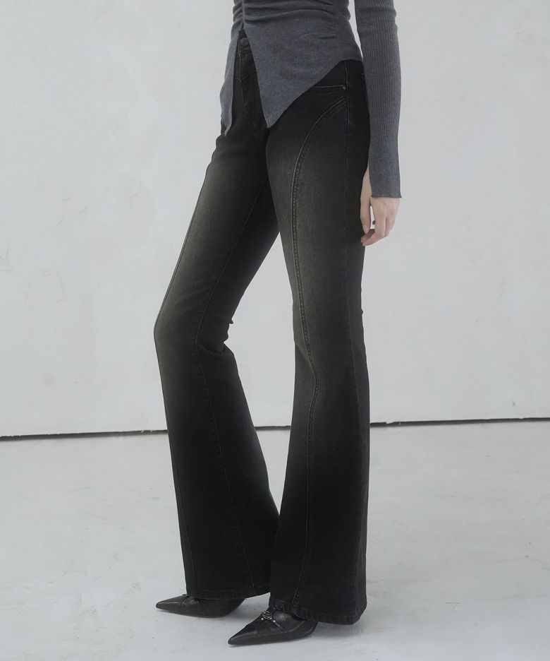 Slender Bootscut WASHING BLACK
