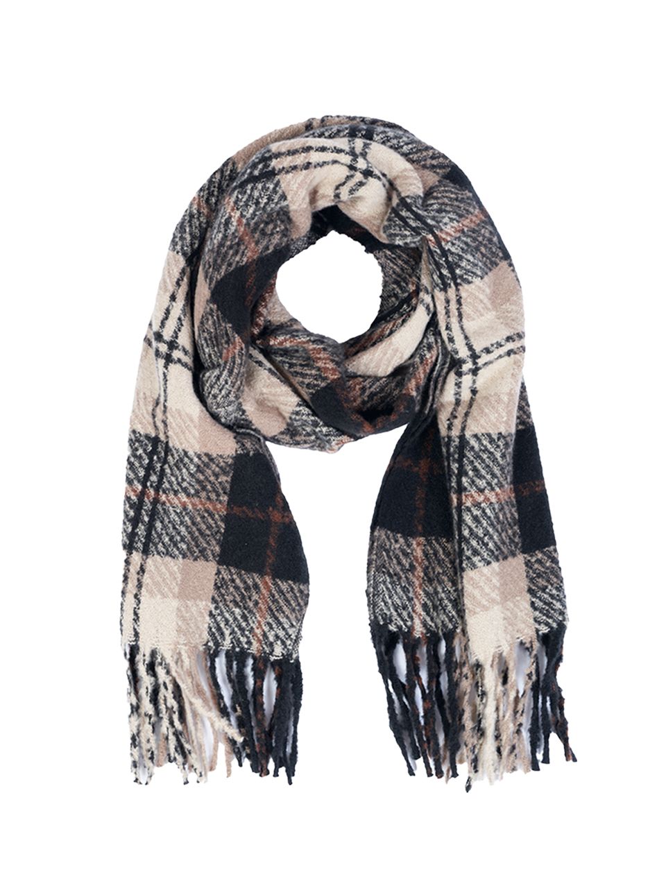 MUSINSA公式 | ALLINCOMPLETE Tartan Check Muffler (Black)