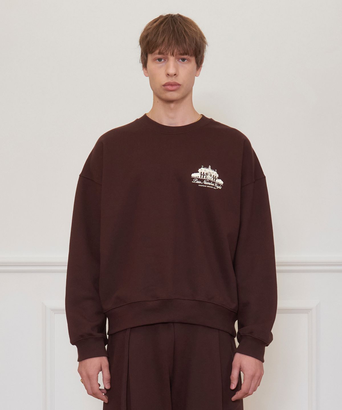 포즈넘버에잇(POSE NUMBER EIGHT) CHATEAU SWEATSHIRT (BROWN)
