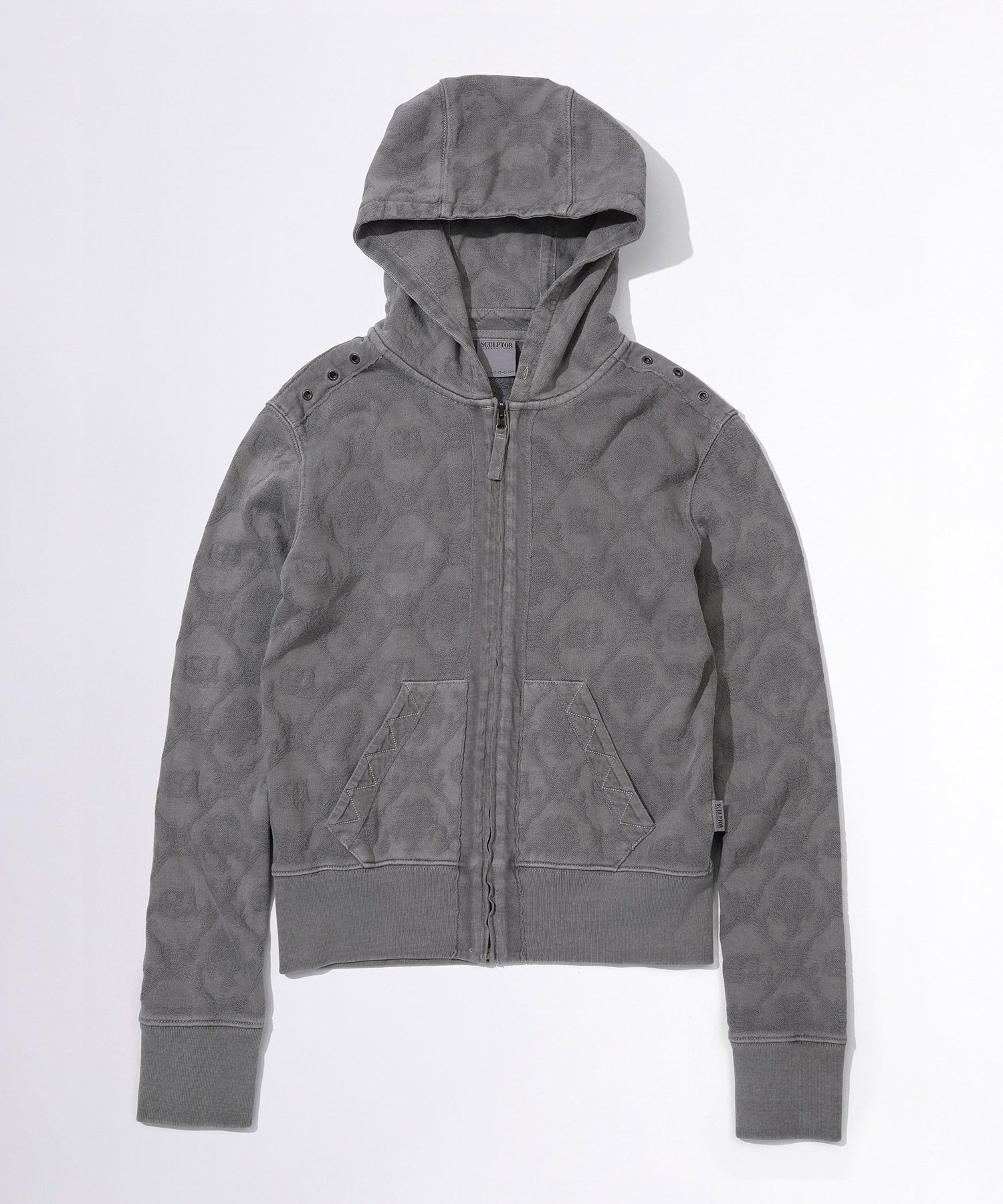 ★SCULPTOR★ Hooded ZipUp Knit Charcoal SC25S236CH MUSINSA | SCULPTOR Jacquard Hoodie Zip-Up Charcoal