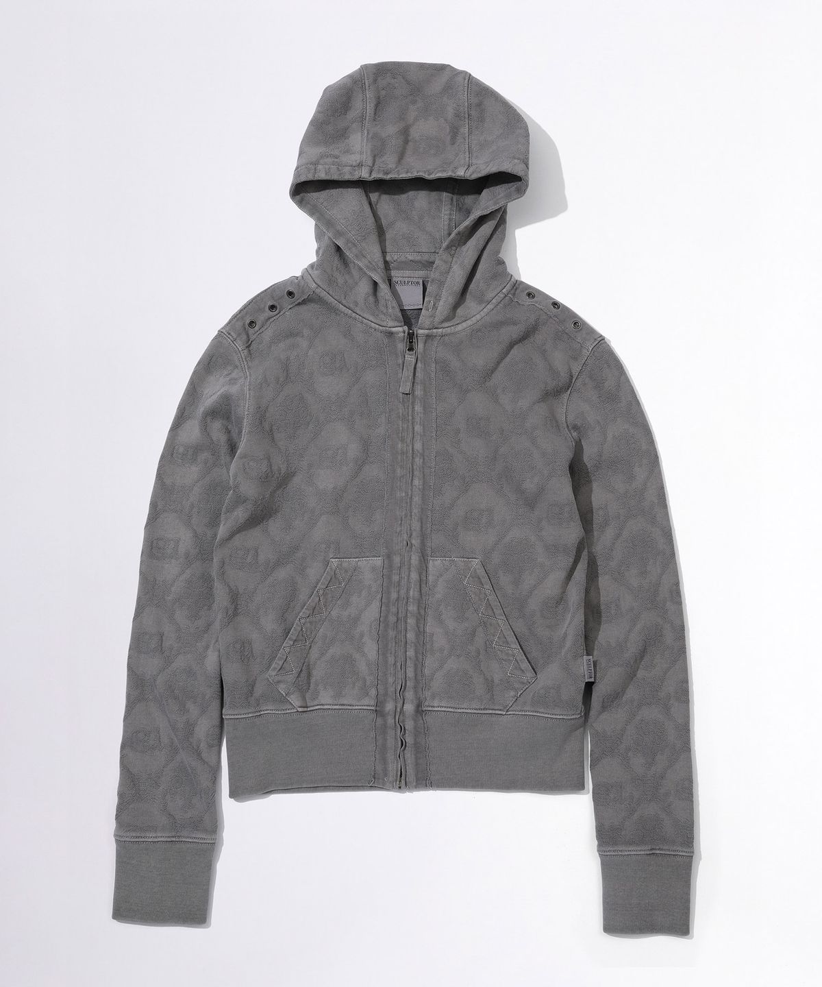 스컬프터(SCULPTOR) Jacquard Hoodie Zip-Up Charcoal