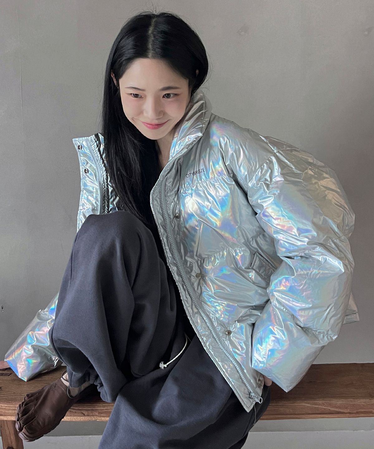 시티브리즈(CITYBREEZE) 에센셜 시티 크롭 패딩 점퍼_4COLORS