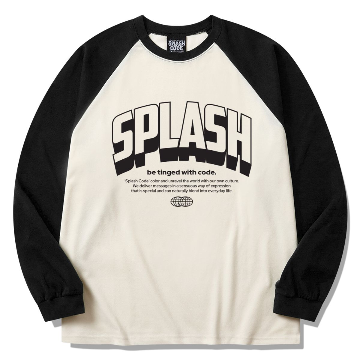 스플래시코드(SPLASHCODE) 래글런 롱슬리브 크림 - 월드와이드(Worldwide)