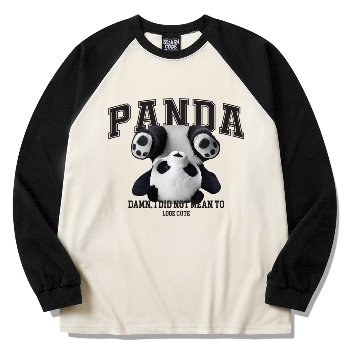스플래시코드(SPLASHCODE) 래글런 롱슬리브 크림 - 팬더(Panda)