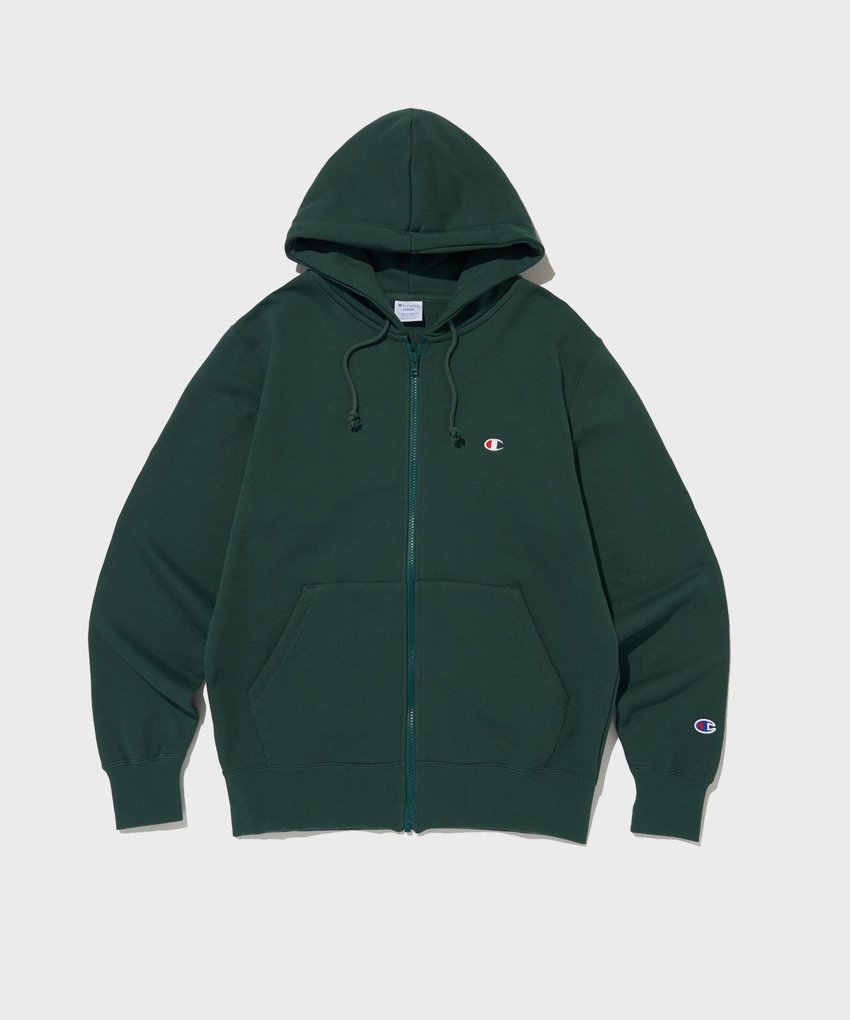 챔피온(CHAMPION) C로고 후드 집업 Dark Green