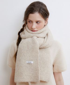 soft wool knit muffler (M038_beige)