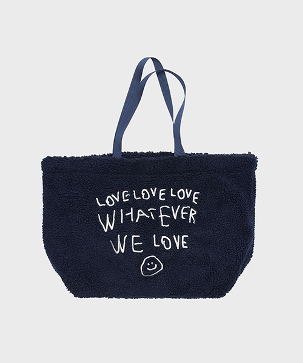 오울(OOOWL) FLEECE BIG BAG WE LOVE NAVY