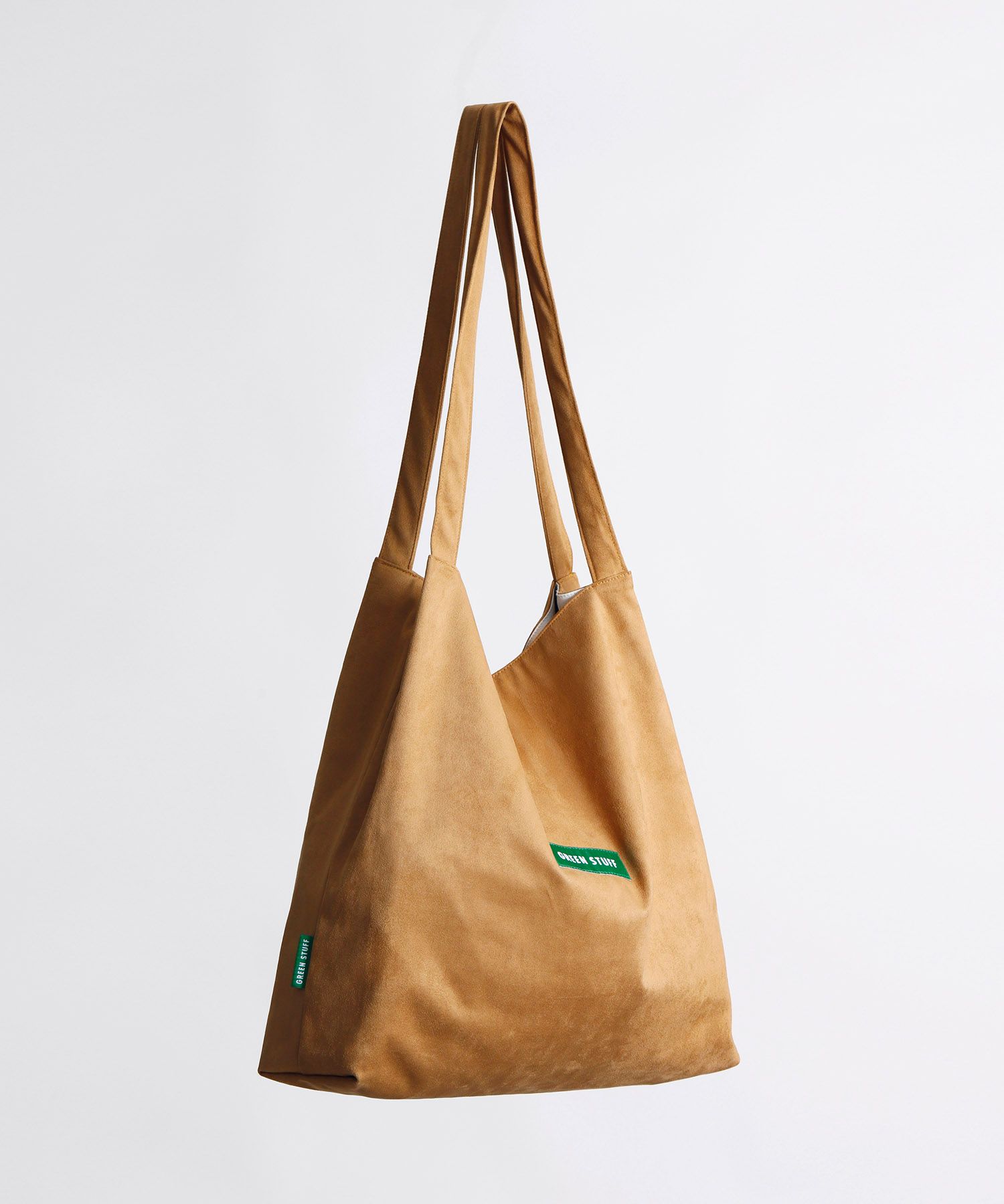 ショルダーバッグ・ポシェット GREEN STUFF Casually boxy shopper bag 53 poly suede camel br MUSINSA | GREEN STUFF boxy bag 53 - poly suede camel brown