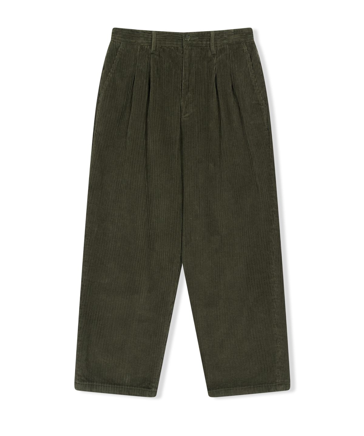 예스아이씨(YESEYESEE) Cord Tucked Pants Olive