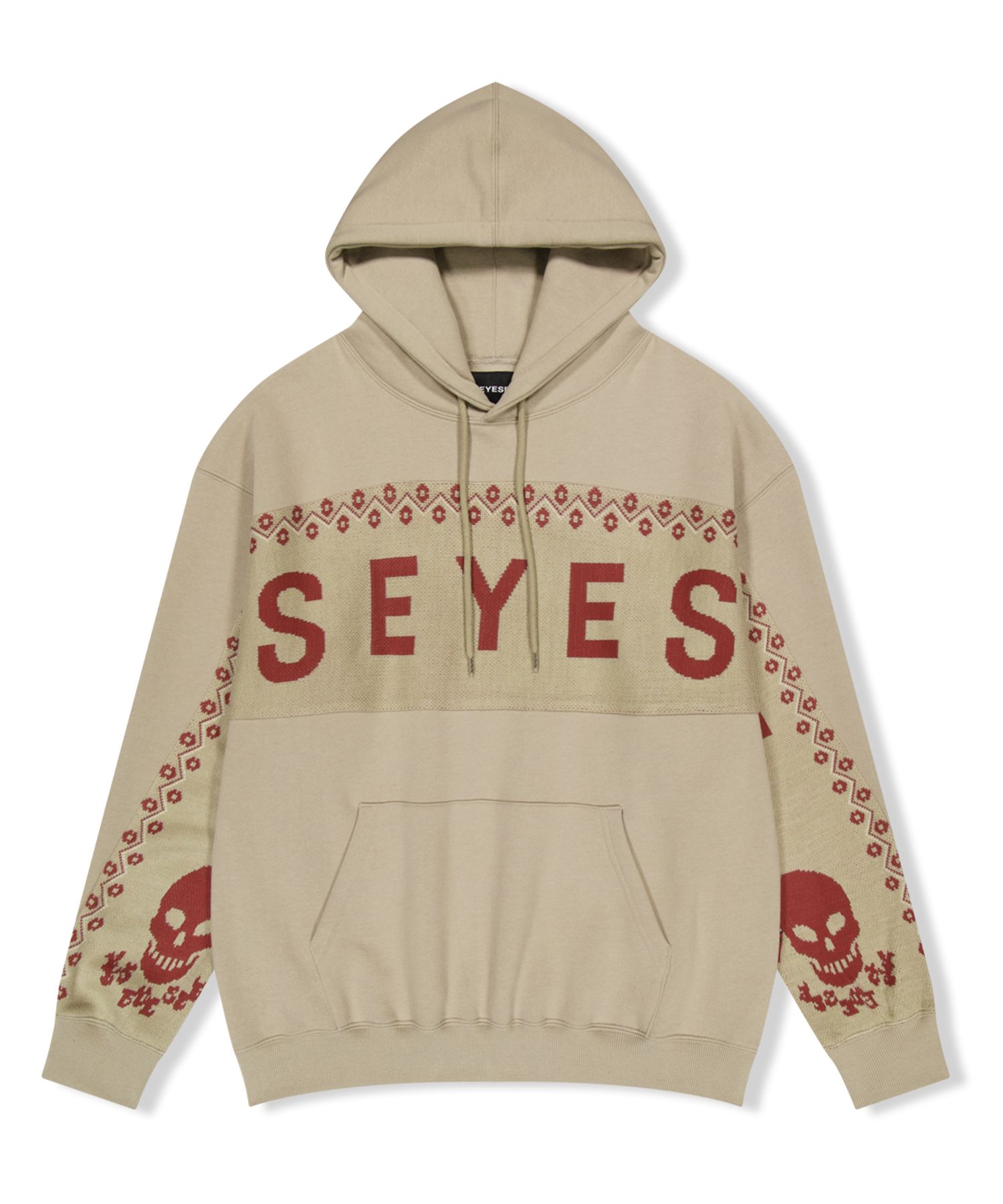 ◇YESEYESEE◇ YES Jacquard Skull Hoodie Stone MUSINSA公式 | YESEYESEE Y.E.S Jacquard Skull Hoodie Stone