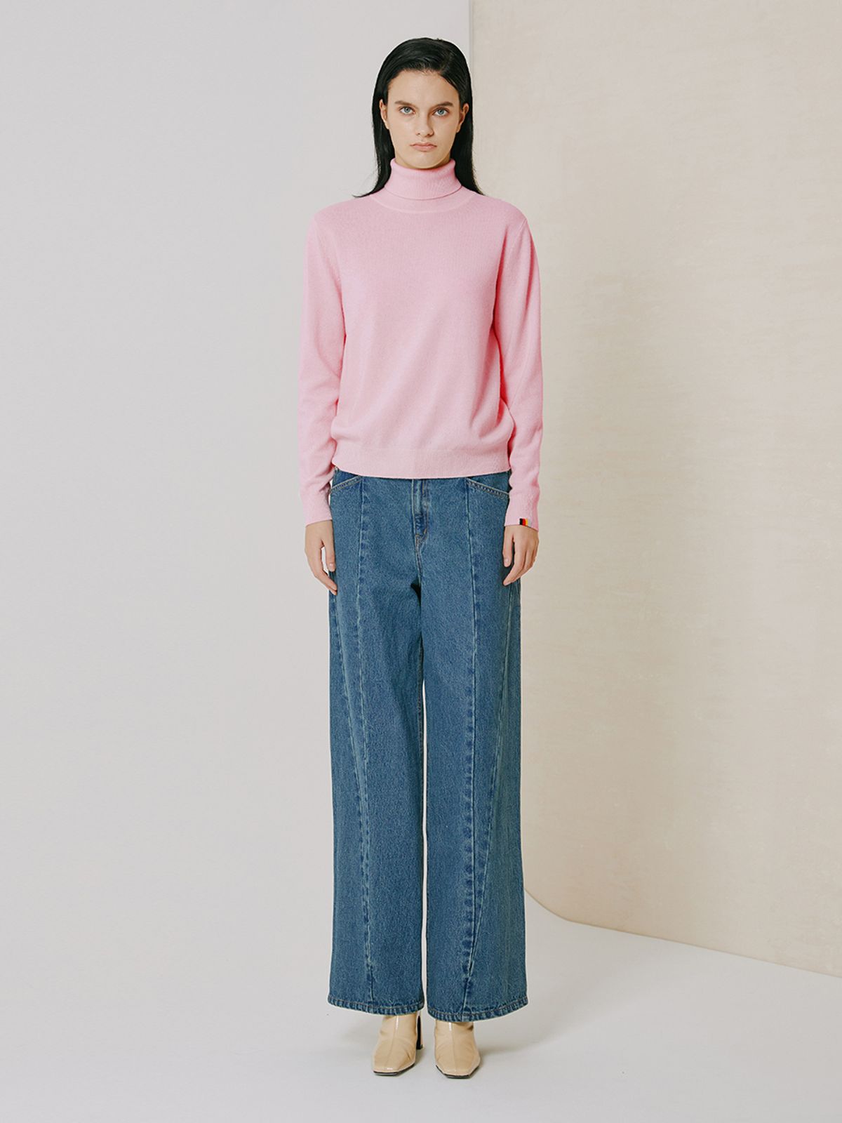 브이엔와이스튜디오(VNYSTUDIO) Cashmere wool blended  turtleneck knit_YZBLKN4