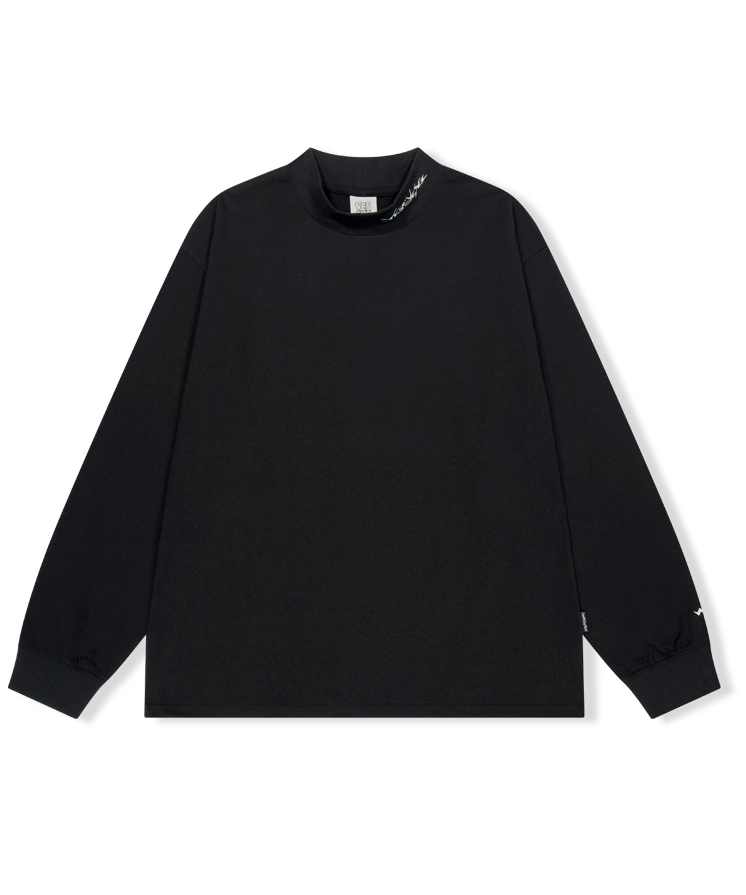 ★YESEYESEE★ YES Mock Neck LS Blue yeseyesee Y.E.S Mock Neck L/S - Blue | International Store