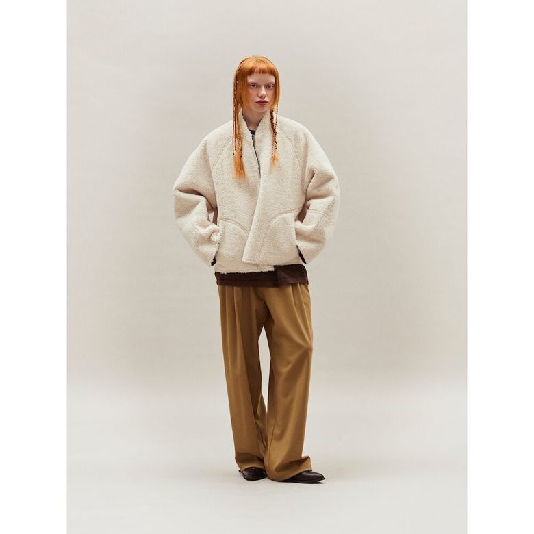 Suiting Fabric Banding Pants  Yellowish Brown
