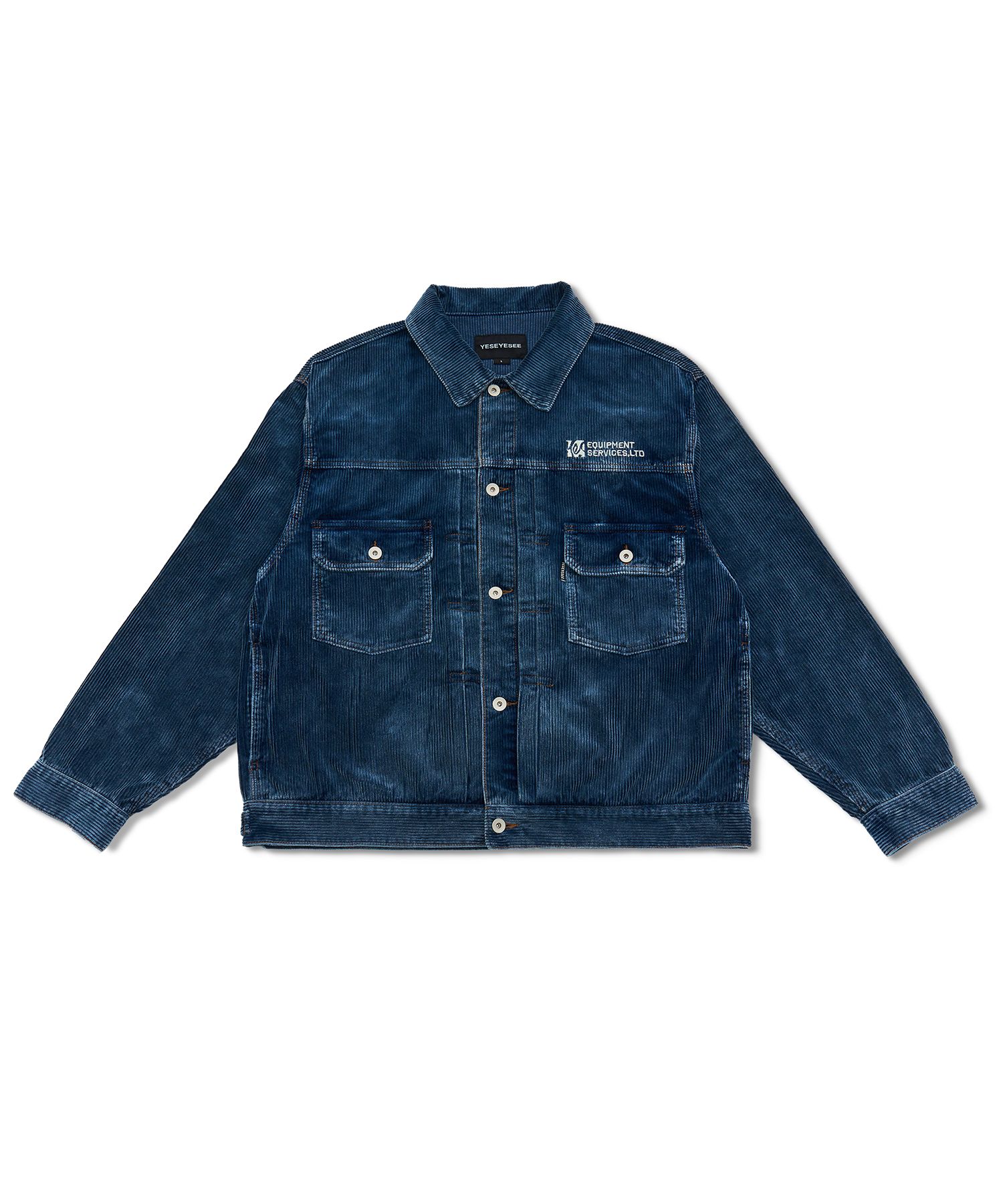 アウターその他 YESEYESEE Dyed Corduroy Trucker Jacket Indigo MUSINSA公式 | YESEYESEE Dyed Corduroy Trucker Jacket Indigo