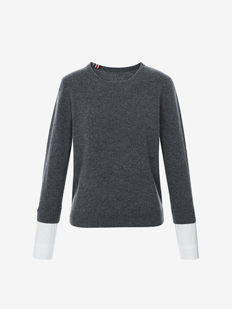 Cashmere wool blended knit sweater_YZBLKN3