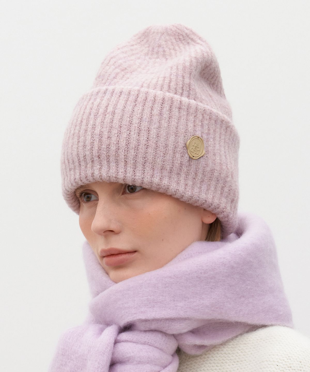할렌(HALDEN) heavy wool knit beanie (C053_light purple)
