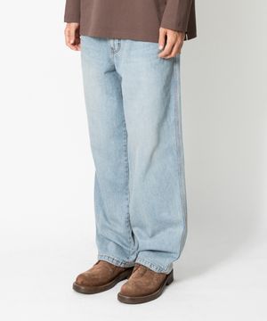 Nasca 5 Pocket Loose Denim Pants Light Blue