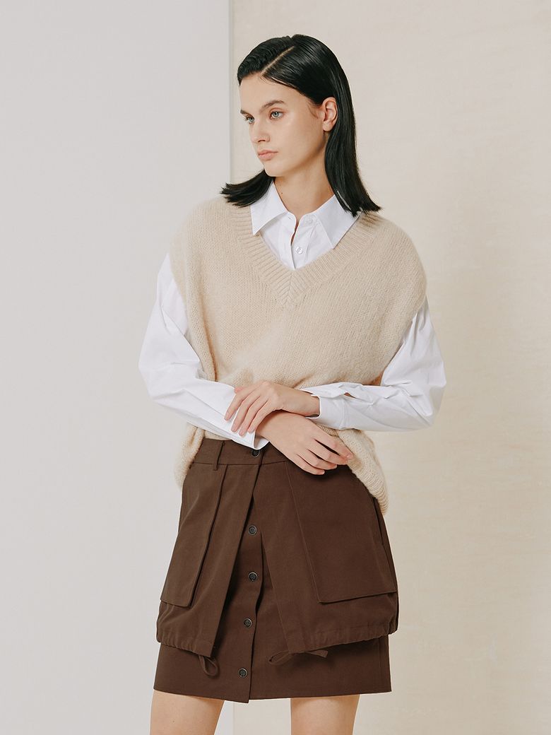 Layered detail mini skirt_YZASRN6