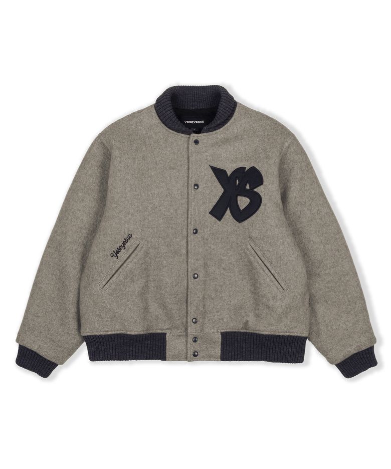 Floral Varsity Jacket Beige