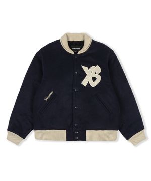 Floral Varsity Jacket Navy