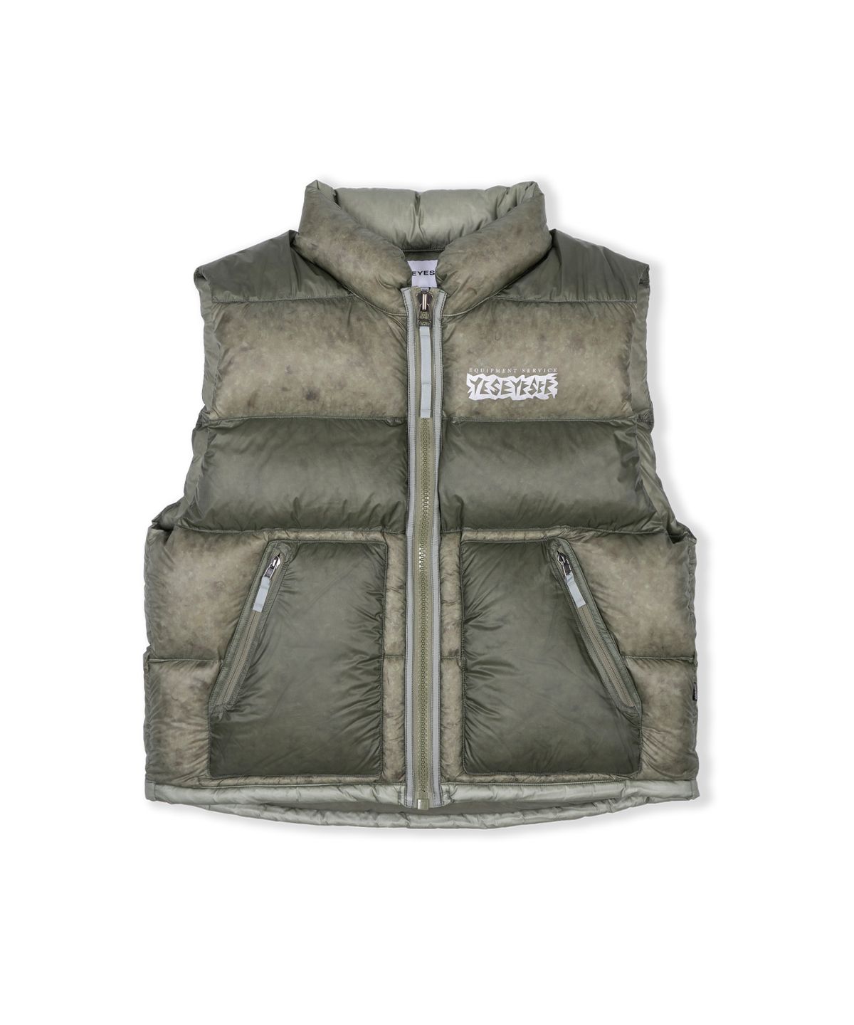 예스아이씨(YESEYESEE) Hooligans Down Vest V2 Sage Green