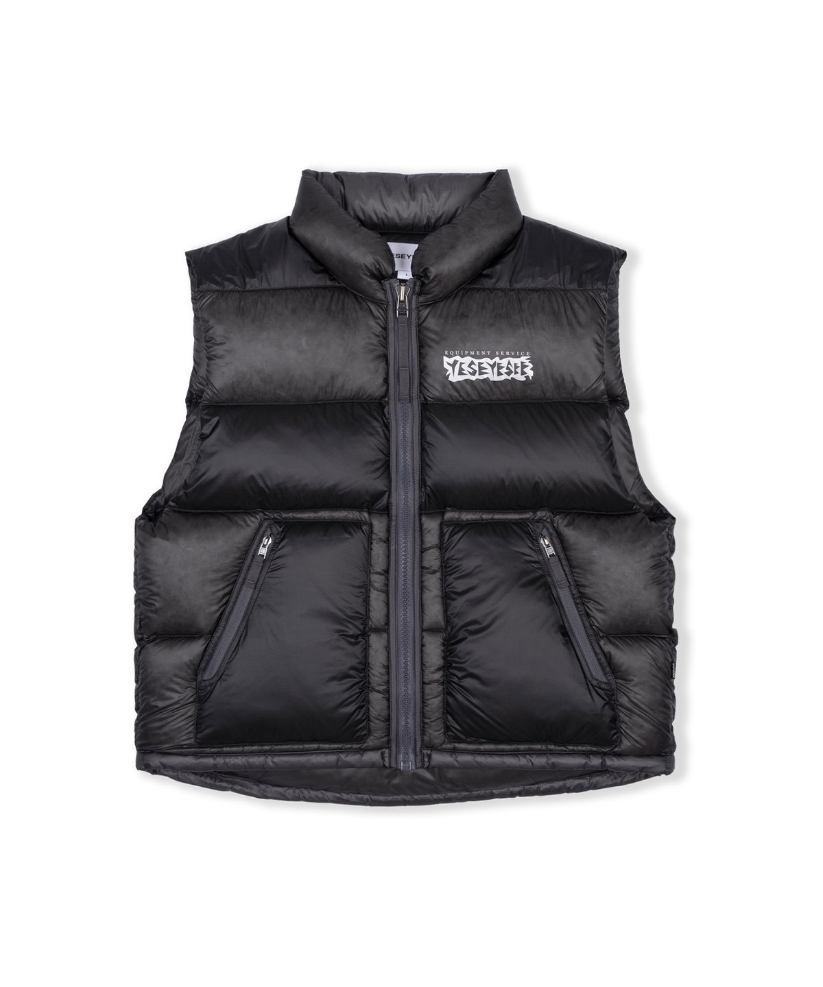 예스아이씨(YESEYESEE) Hooligans Down Vest V2 Charcoal