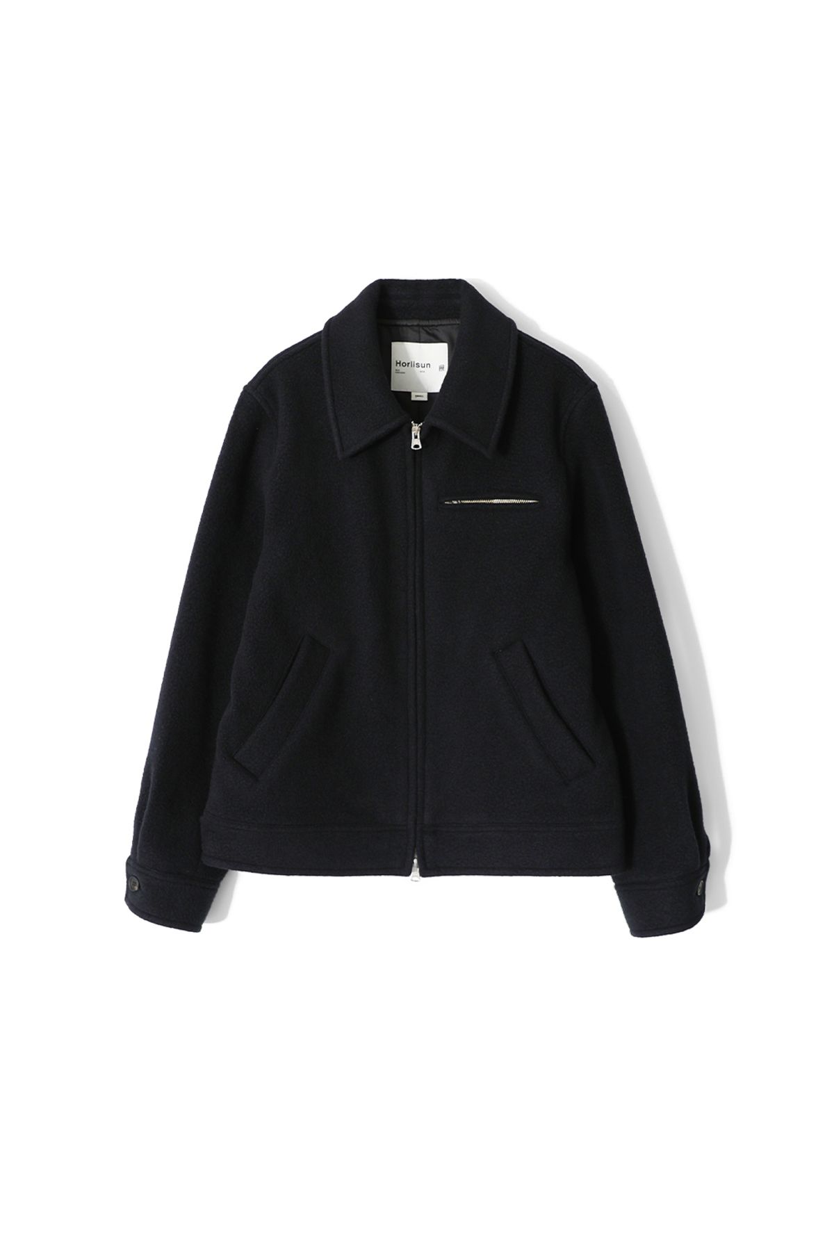 홀리선(HORLISUN) Maple Wool Boucle Detroit Jacket Navy