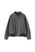 Visitor Wool Twill Harrington Jacket Melange Charcoal