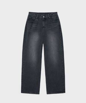 클래식 와이드 데님 팬츠 (그레이)