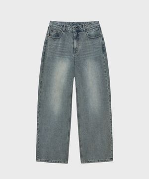 클래식 와이드 데님 팬츠 (라이트블루)